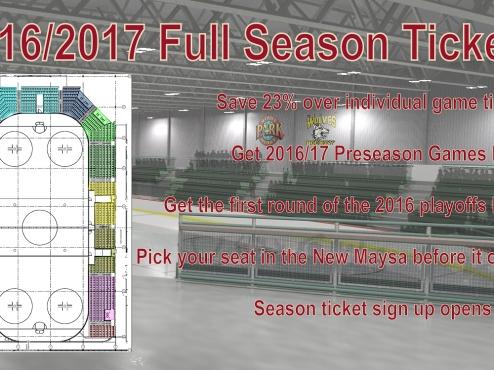 2016-17 Season Ticket Sales Open Tuesday