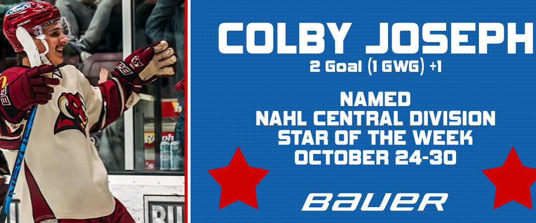Colby Joseph Earns NAHL Central Star of the Week Honors