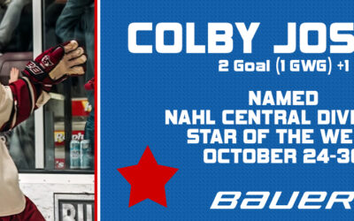 Colby Joseph Earns NAHL Central Star of the Week Honors