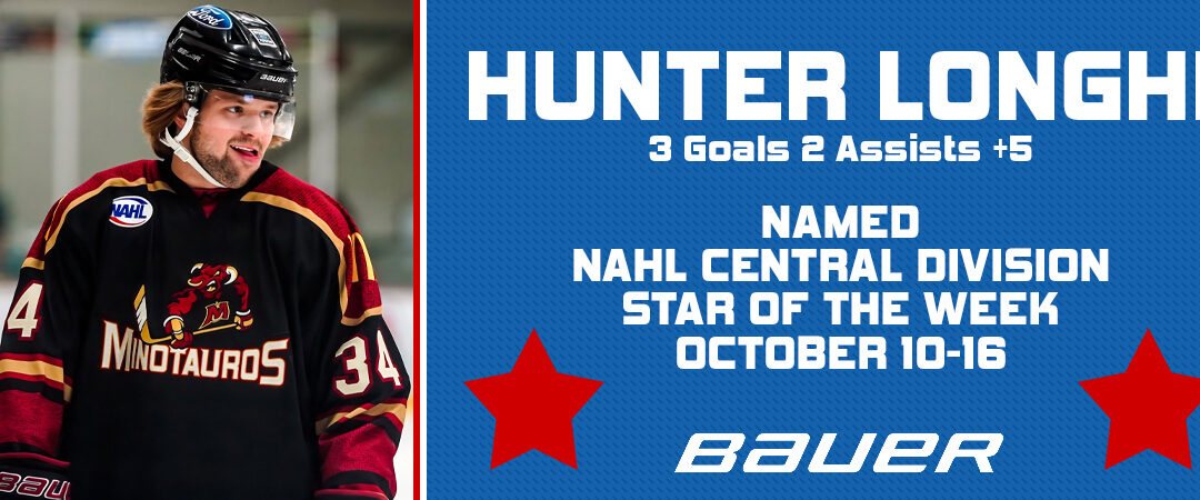 Hunter Longhi Named NAHL Central Star of the Week