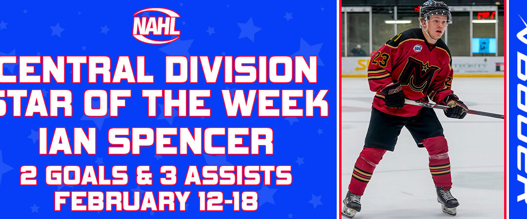 Ian Spencer NAHL Central Star of the Week
